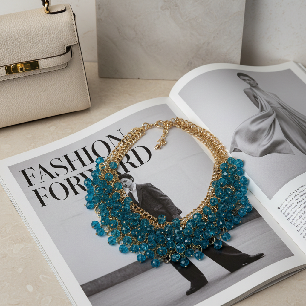 Azure Ripple Necklace_ChicaChica