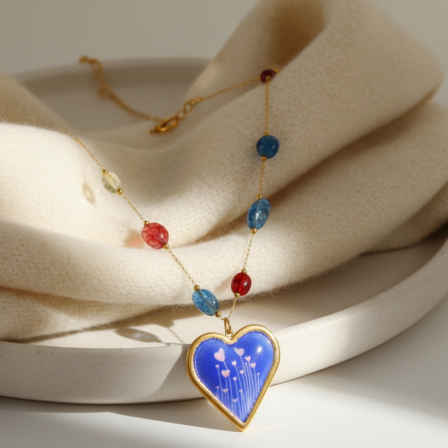 Blue Bloom Necklace_ChicaChica