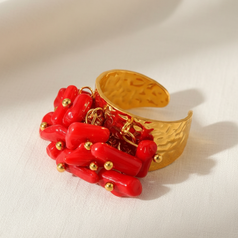 Coral Ember Ring_ChicaChica