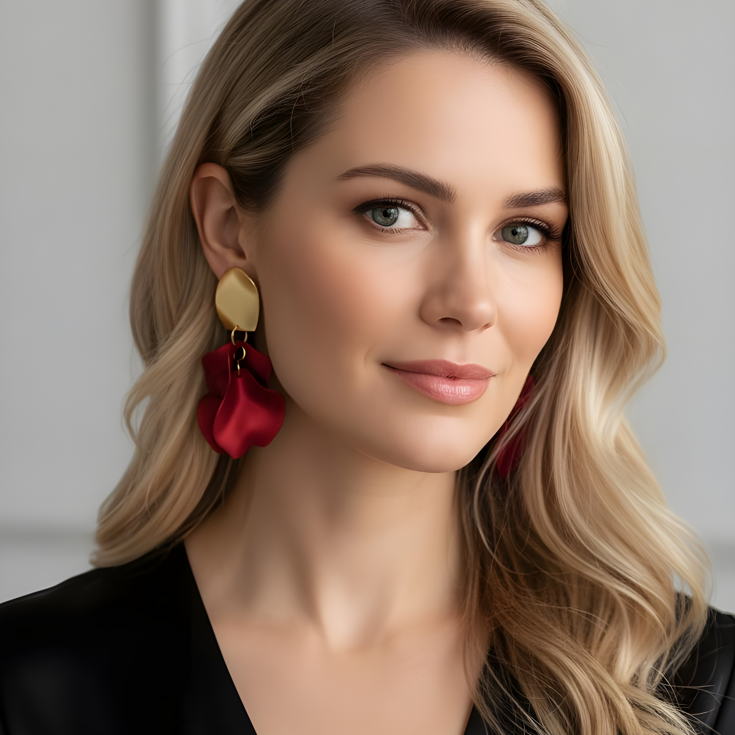 Crimson Bloom Earrings_ChicaChica