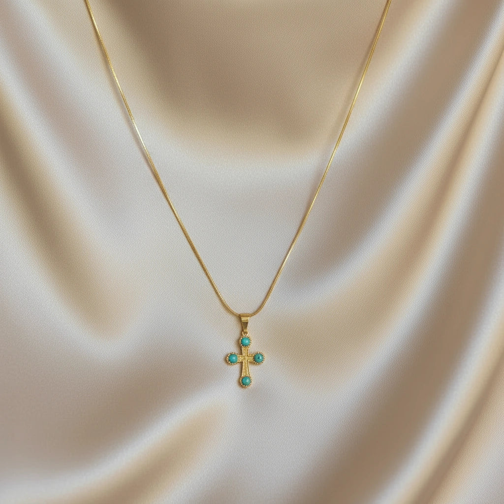 Light of Faith Cross – Aqua Sky-ChicaChica