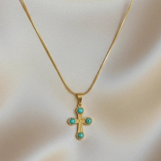 Light of Faith Cross – Aqua Sky-ChicaChica