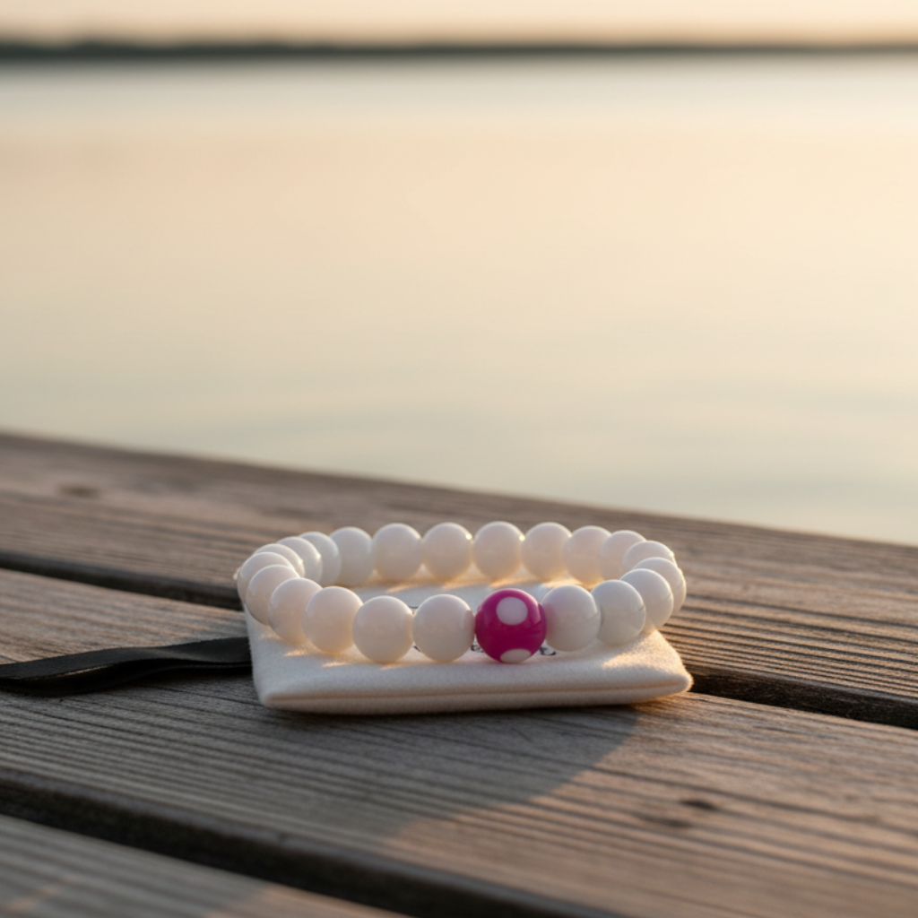 Lilac Whimsy Bead Bracelet _ChicaChica