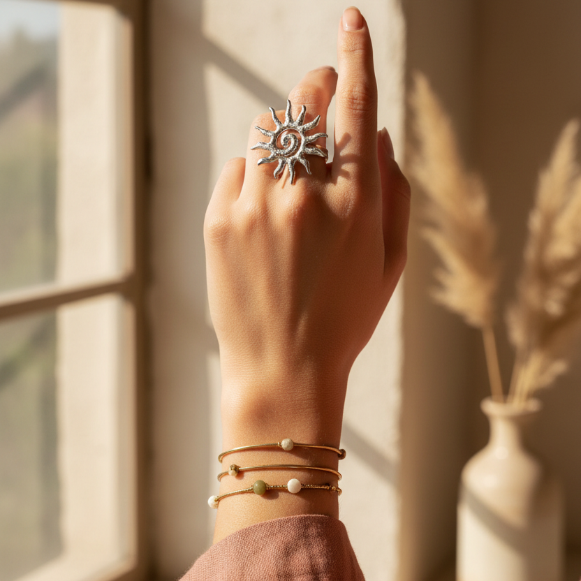 Solar Glow_Silver Ring_Celestia_ChicaChica
