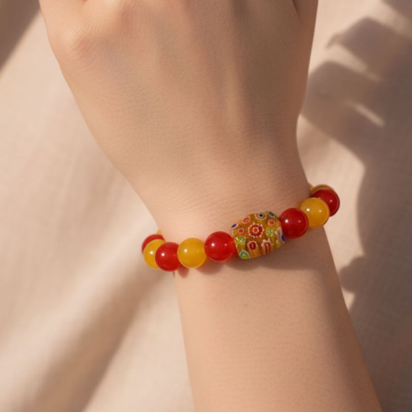 Sunset Carnival Bead Bracelet_ChicaChica