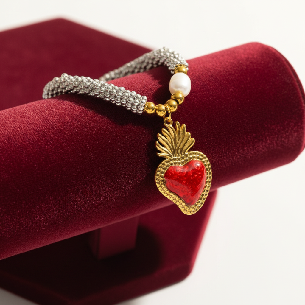 Fiery Heart Bracelet