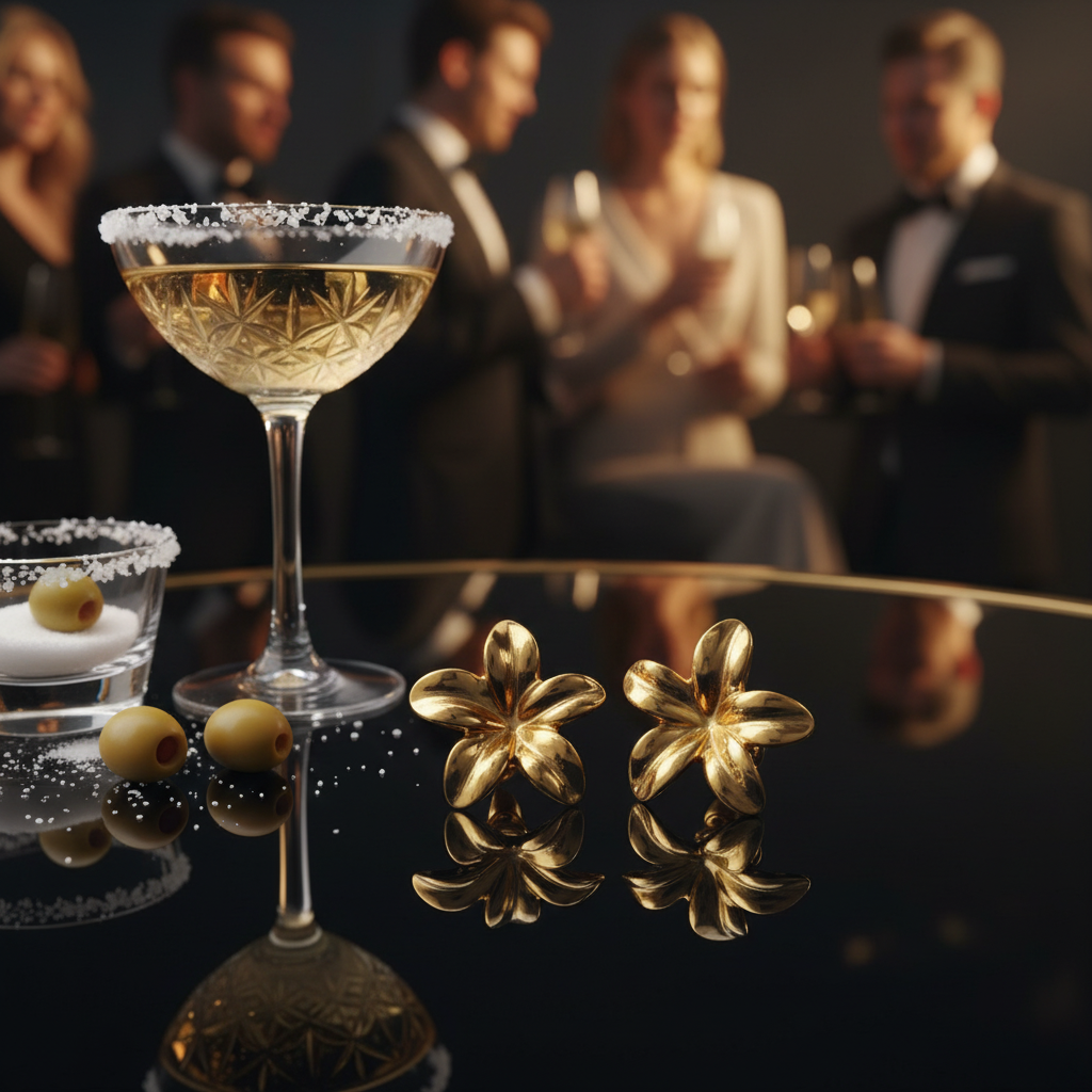 Petal Glow Earrings - Gold