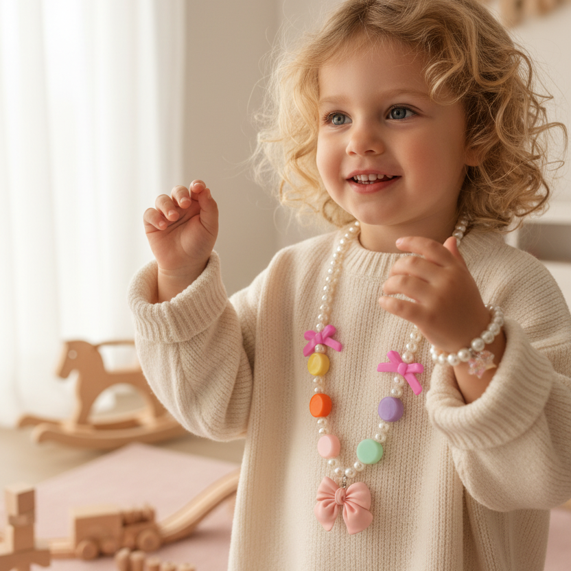 Little Belle Bow Pearl Set