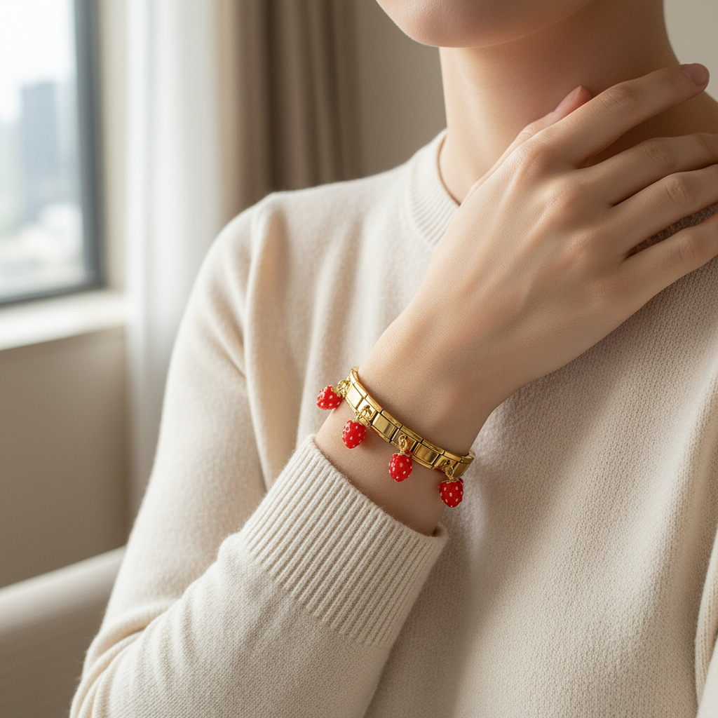 Amalfi Strawberry Bracelet-ChicaChica