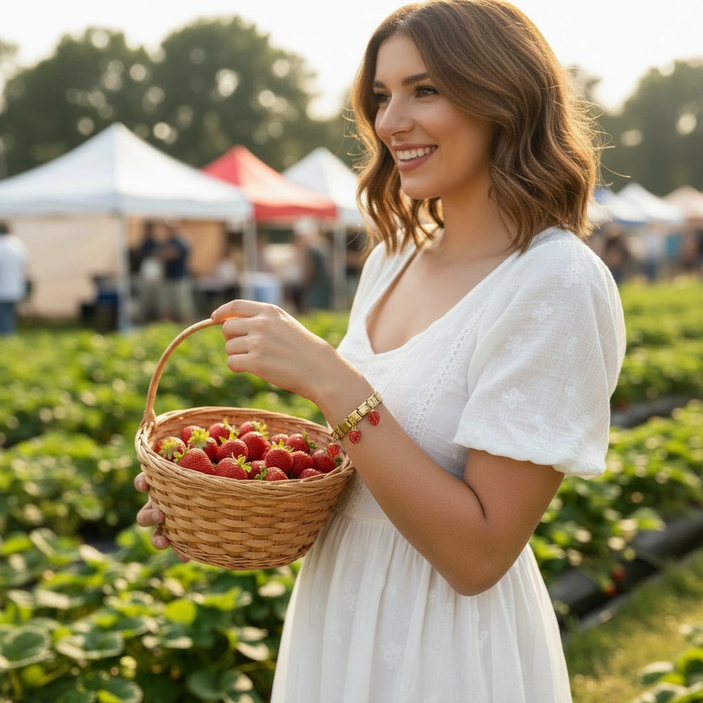 Amalfi Strawberry Bracelet-ChicaChica