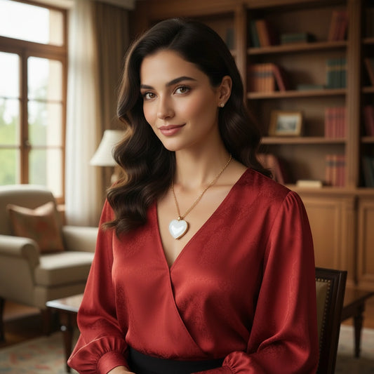 Amore Bianca Heart Necklace_ChicaChica