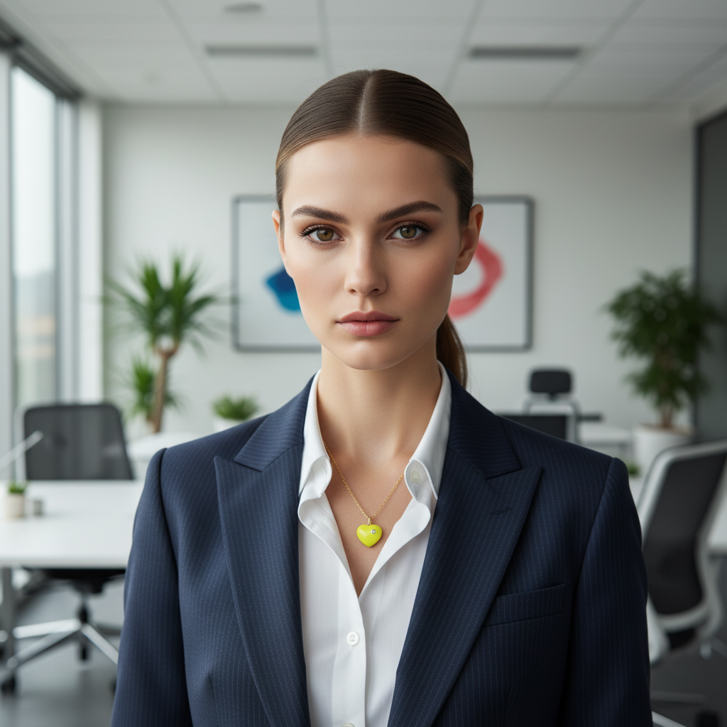 Amore Lemon-Glow Heart Necklace_ChicaChica