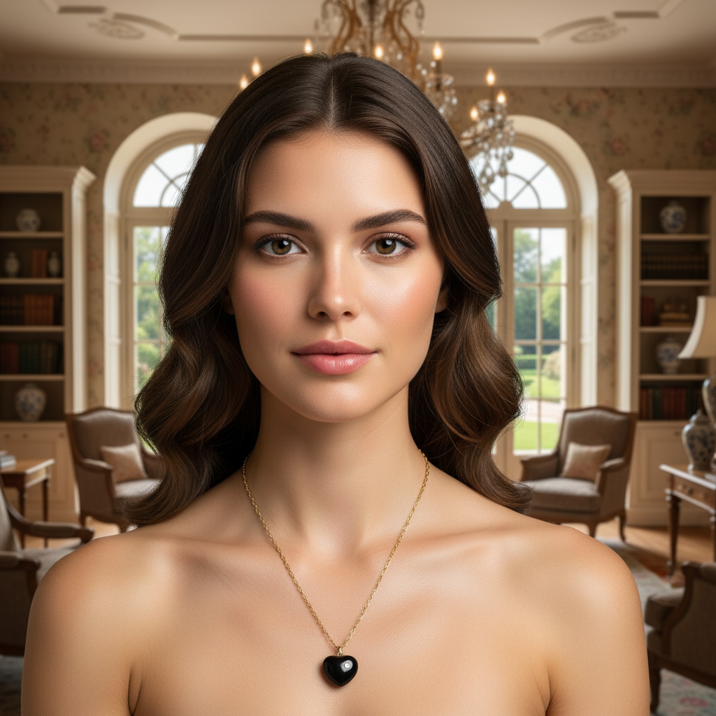 Amore Noir Glow Heart Necklace_ChicaChica