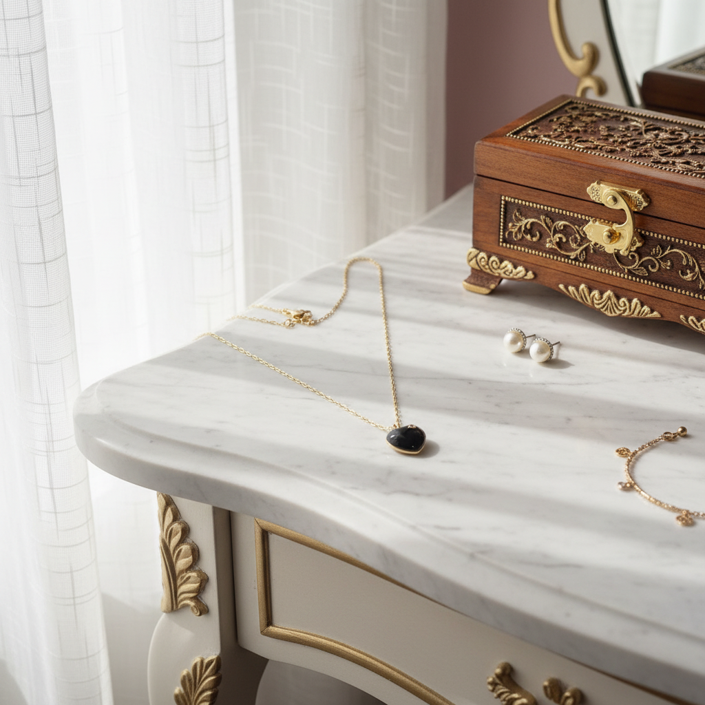 Amore Noir Glow Heart Necklace_ChicaChica