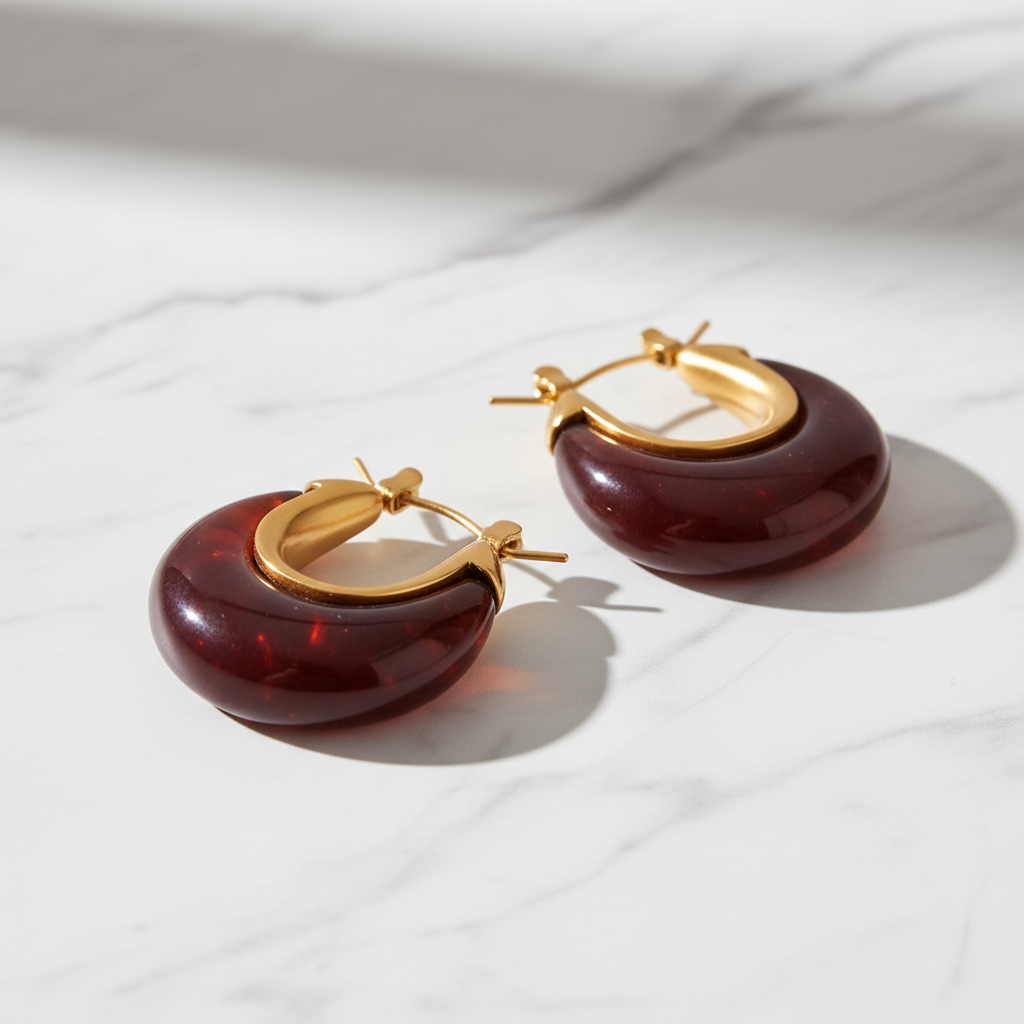 Ava Hoops Crimson Red_ChicaChica