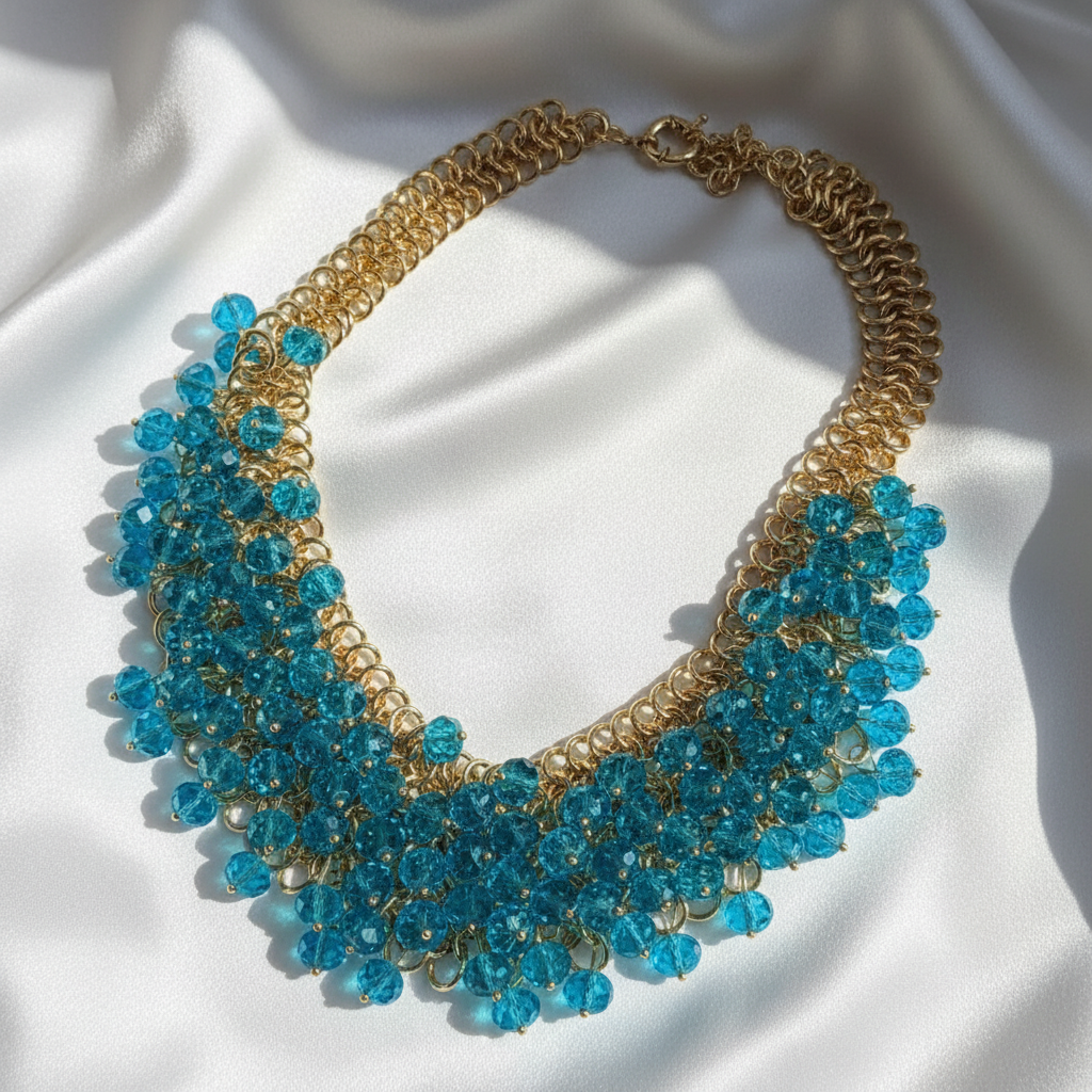 Azure Ripple Necklace_ChicaChica