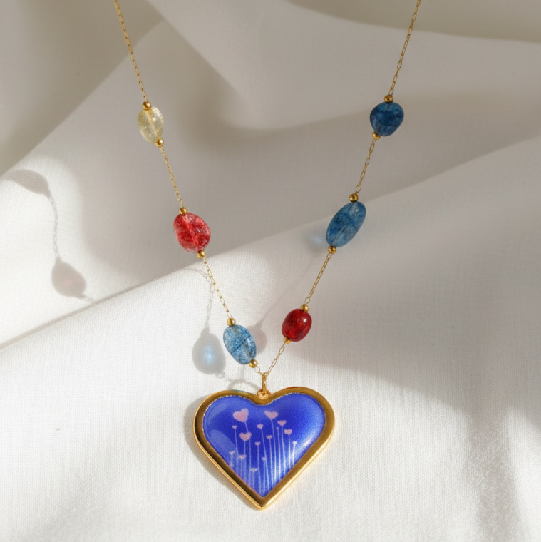 Blue Bloom Necklace_ChicaChica