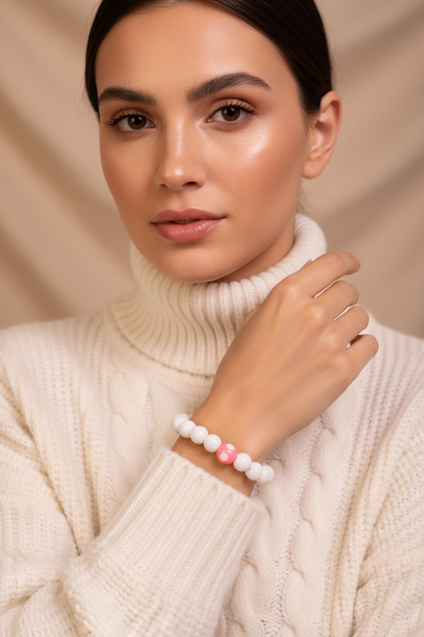 Blush Dot Bracelet-ChicaChica