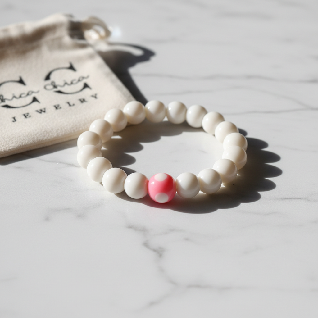 Blush Dot Bracelet-ChicaChica