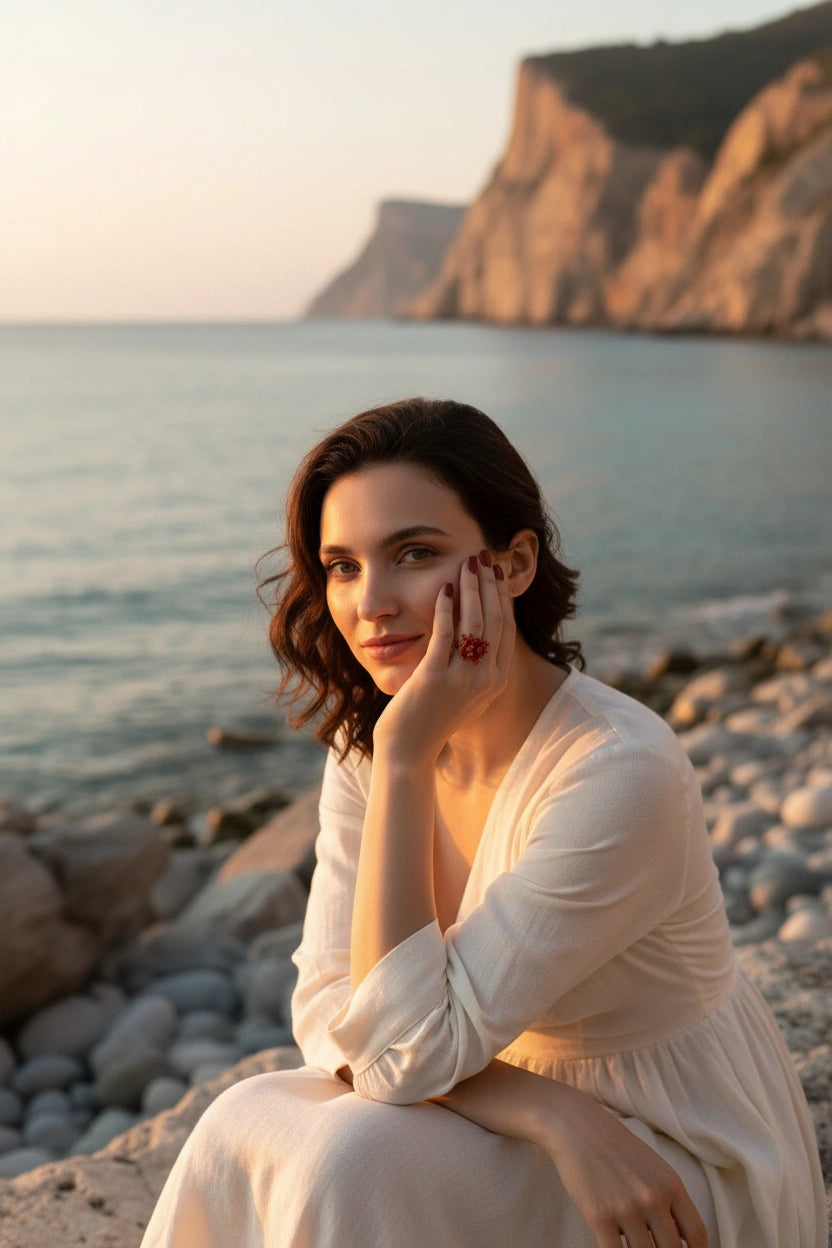 Coral Ember Ring_ChicaChica