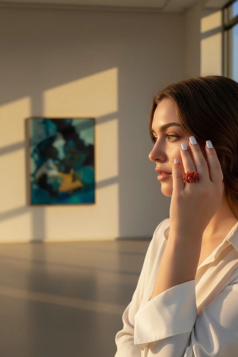 Coral Ember Ring_ChicaChica