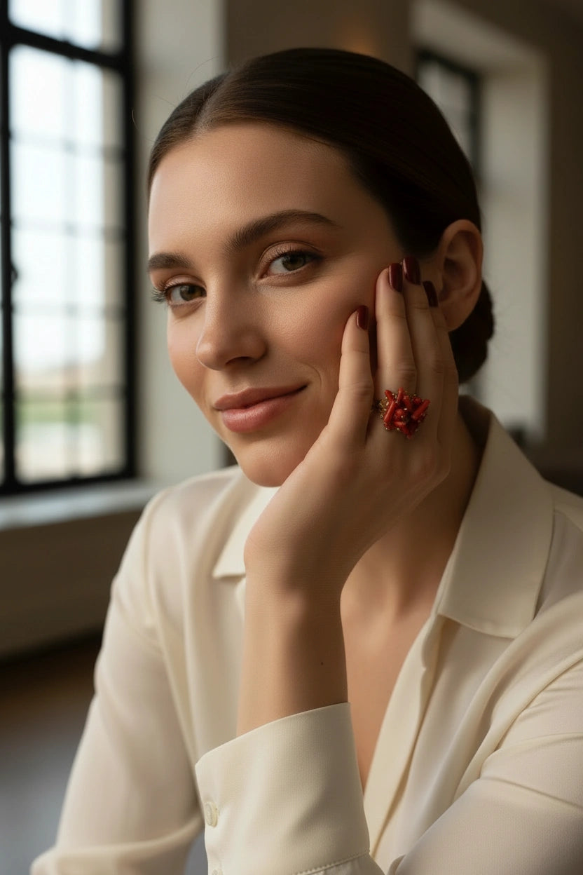 Coral Ember Ring_ChicaChica