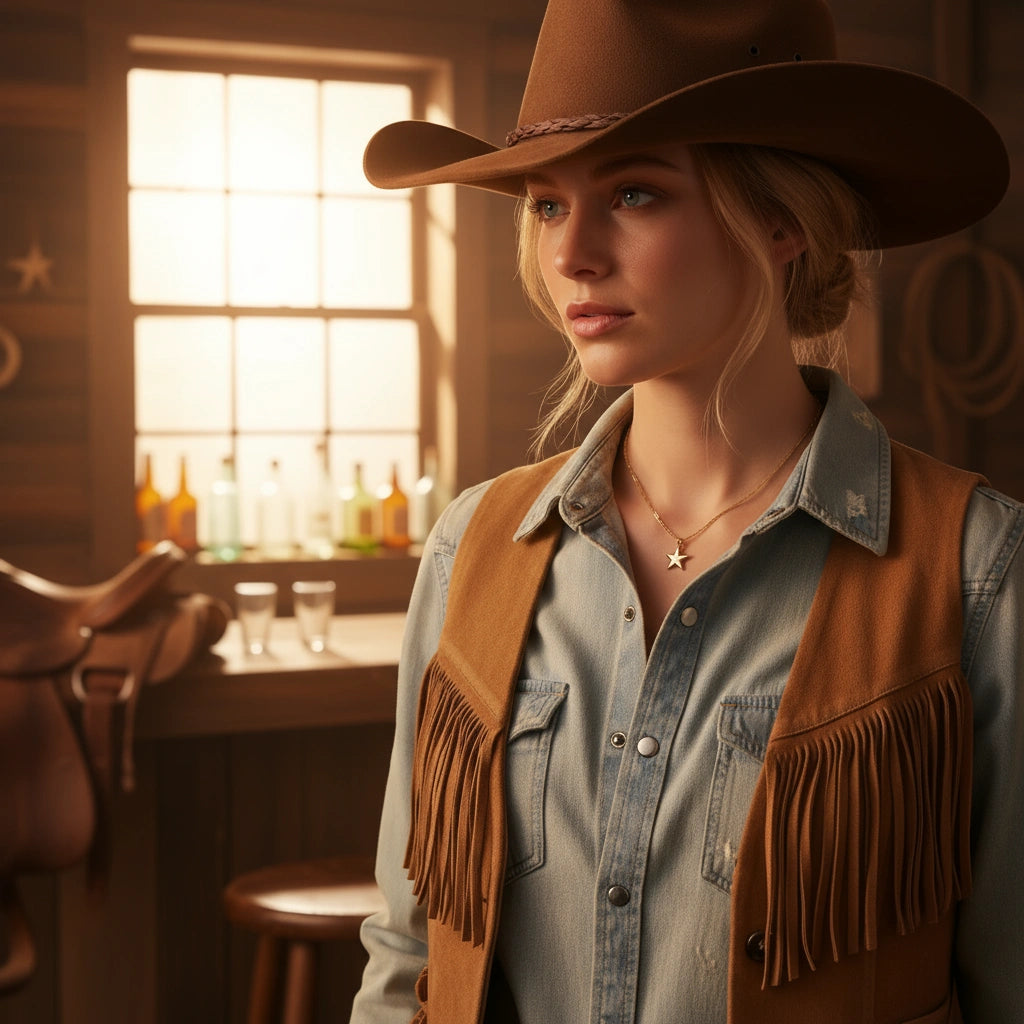 Cowgirl Star Necklace_ChicaChica