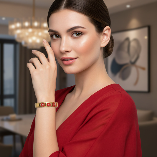 Crimson Blossom Bracelet_ChicaChica