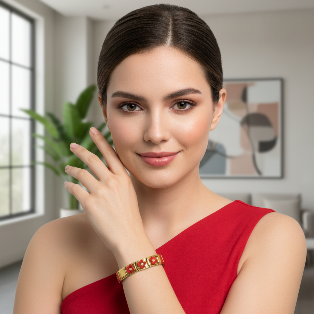 Crimson Blossom Bracelet_ChicaChica