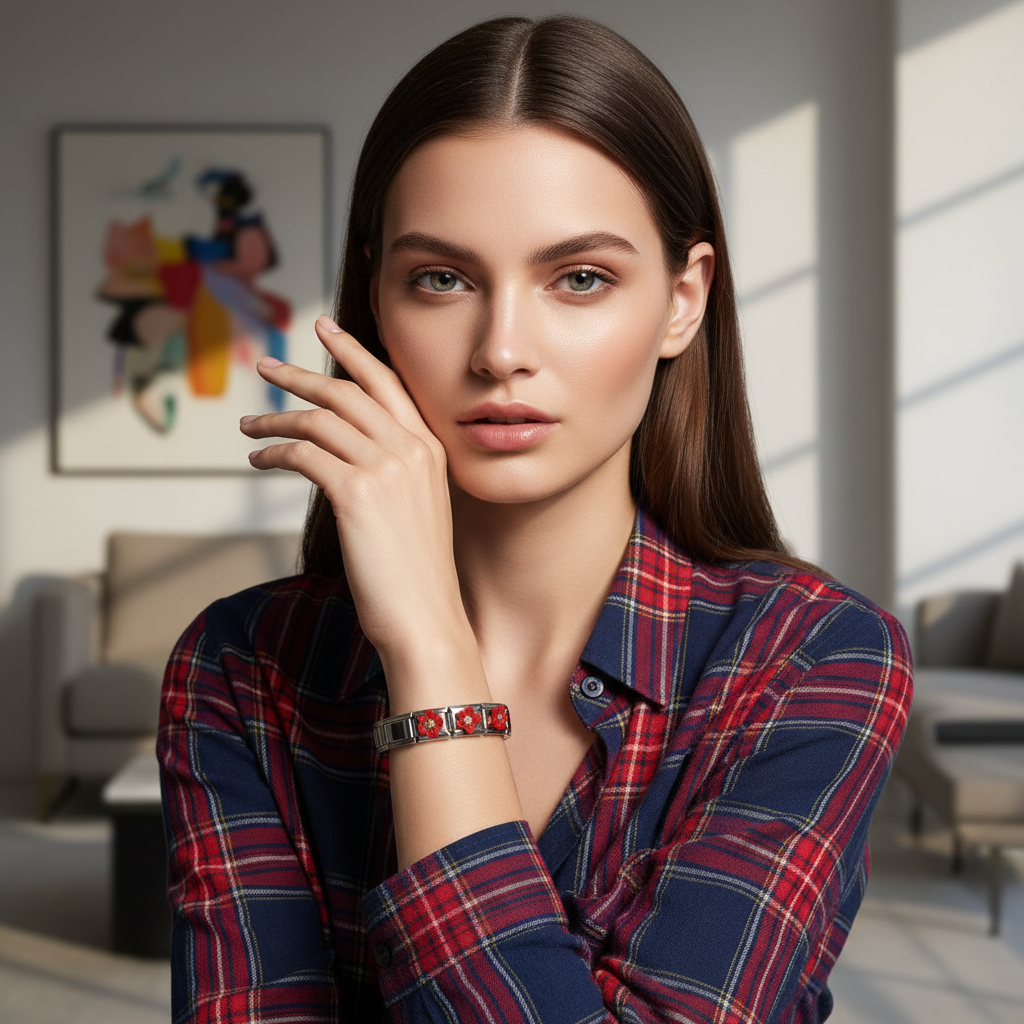 Crimson Frost Blossom Bracelet_ChicaChica