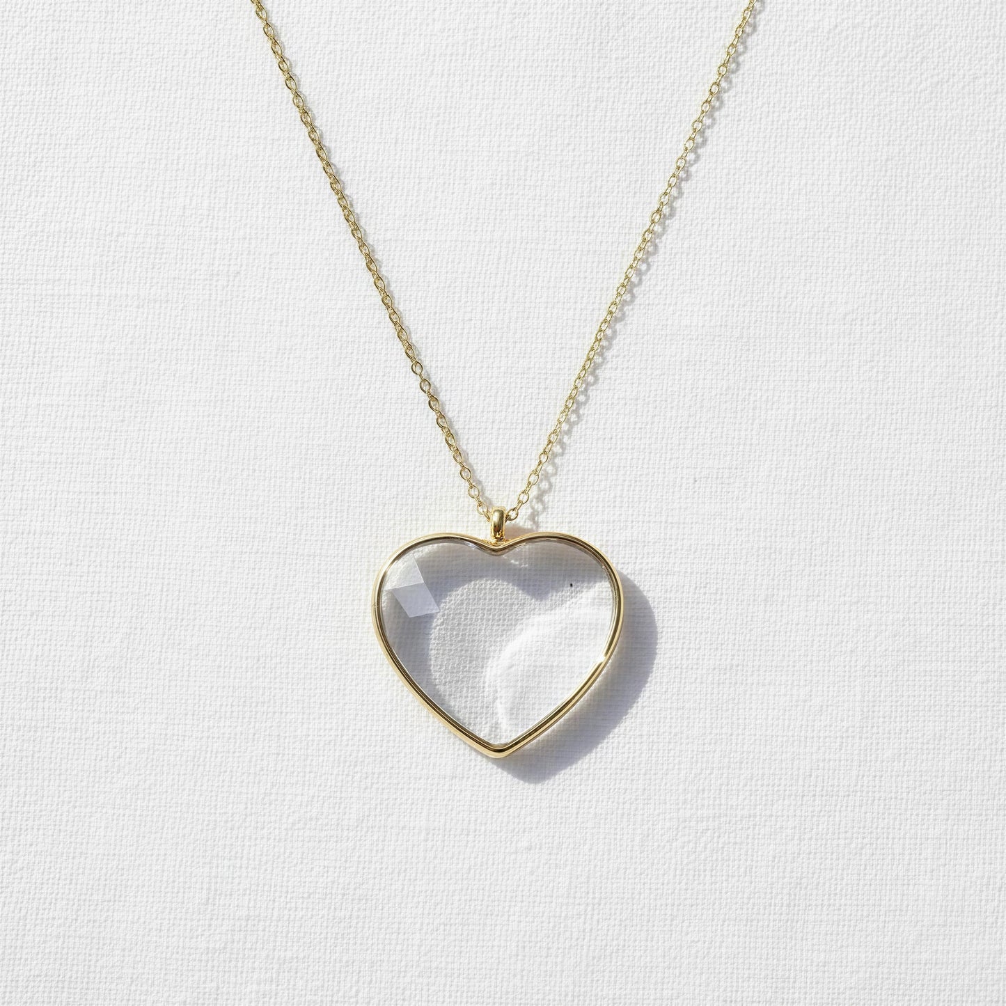 Cristallo Heart Necklace on a white background
