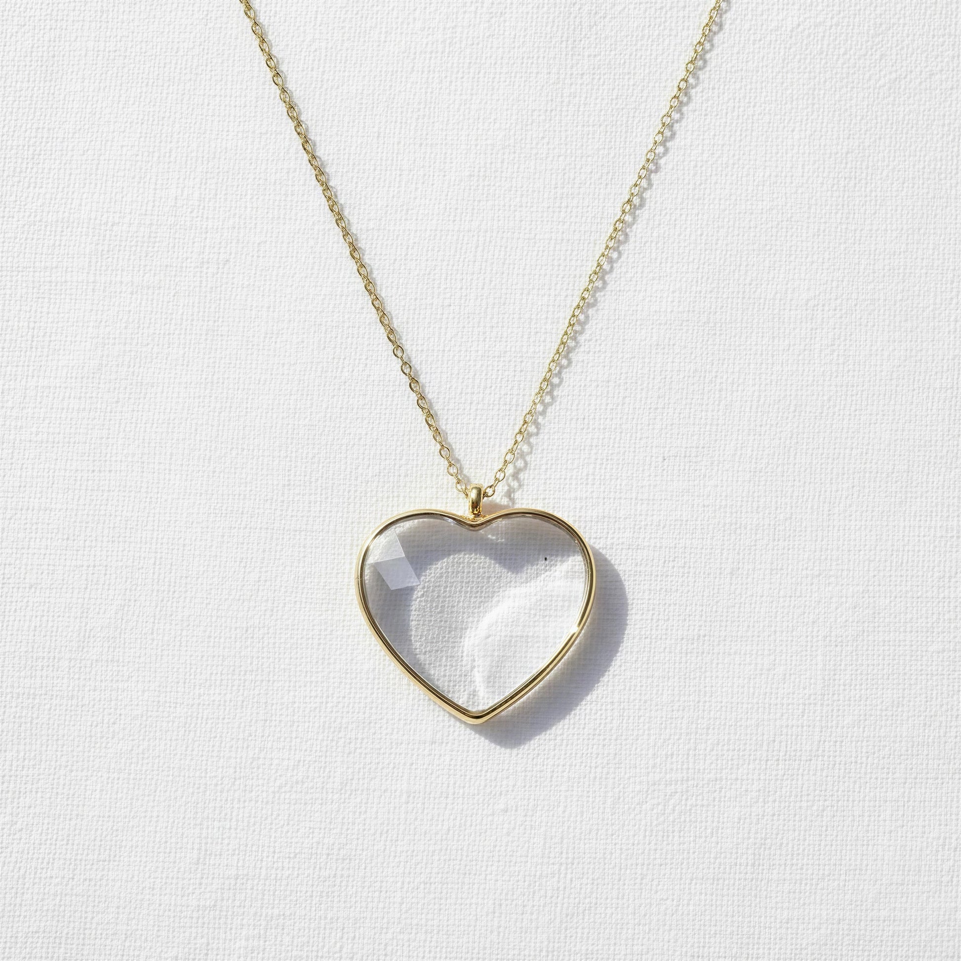 Cristallo Heart Necklace on a white background