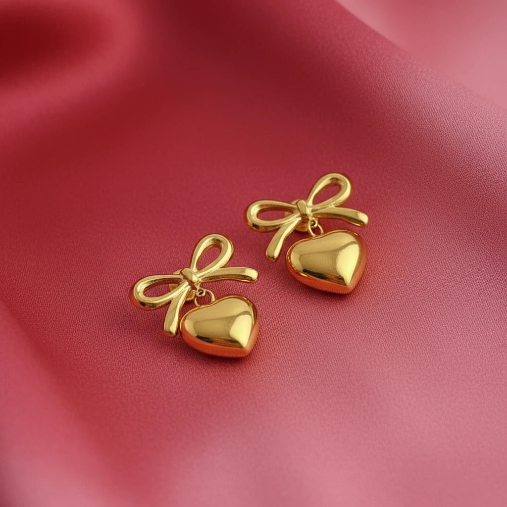  Cupid’s Knot Earrings - Gold-ChicaChica