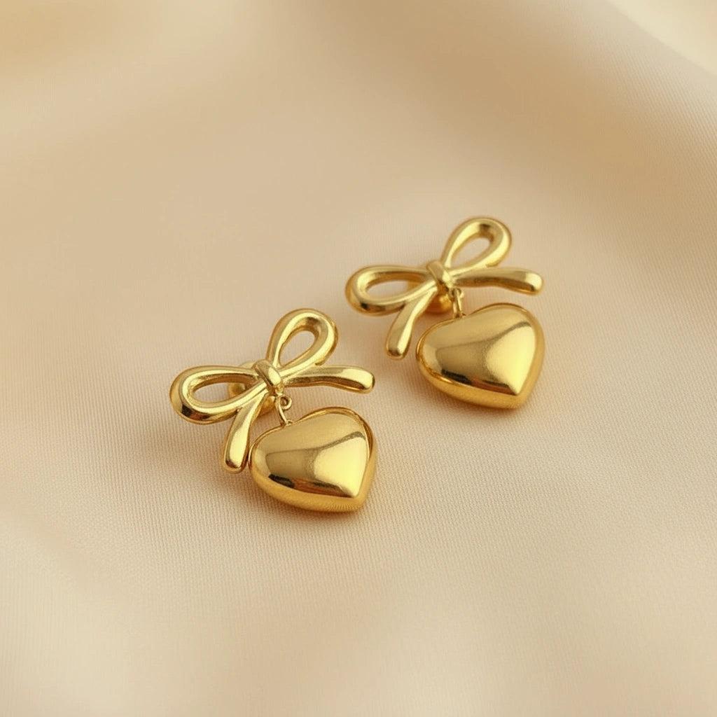  Cupid’s Knot Earrings - Gold-ChicaChica