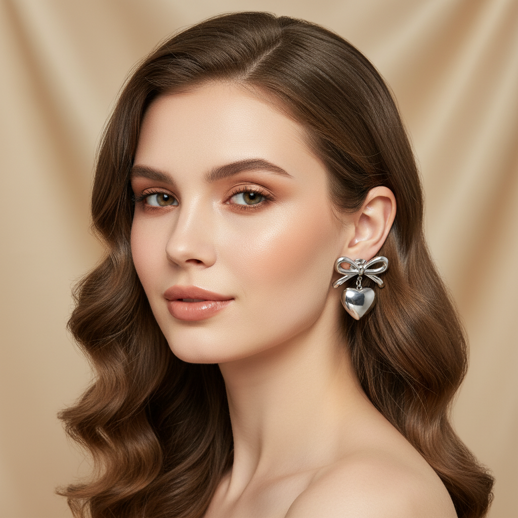 Cupid's Knot Earrings - Silver_ChicaChica