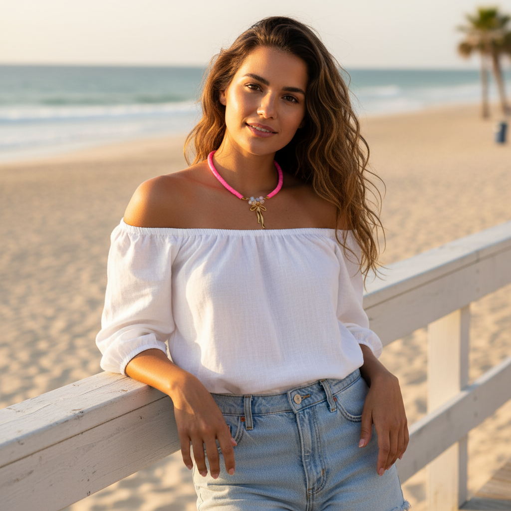 Darling Bow Necklace_ChicaChica