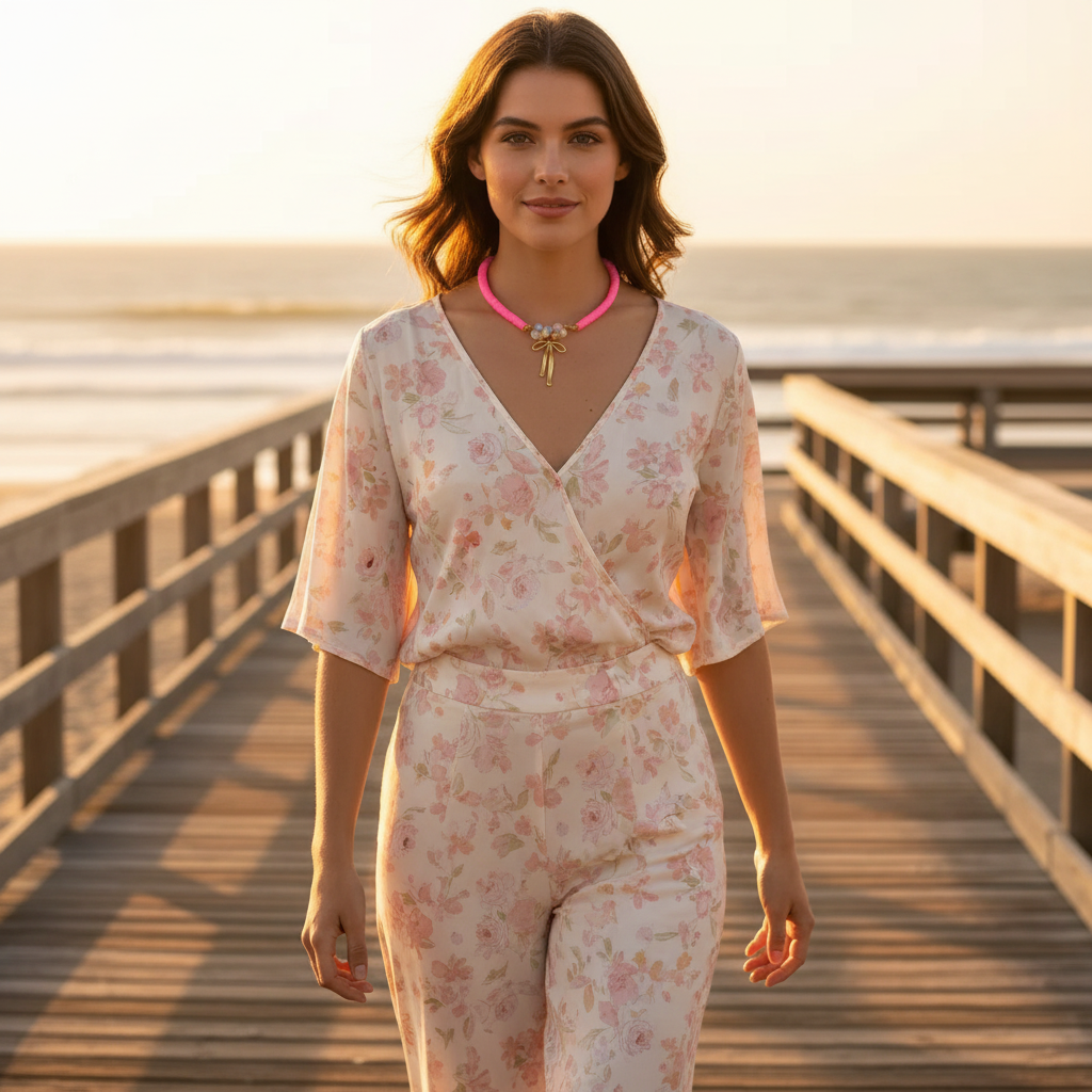 Darling Bow Necklace_ChicaChica