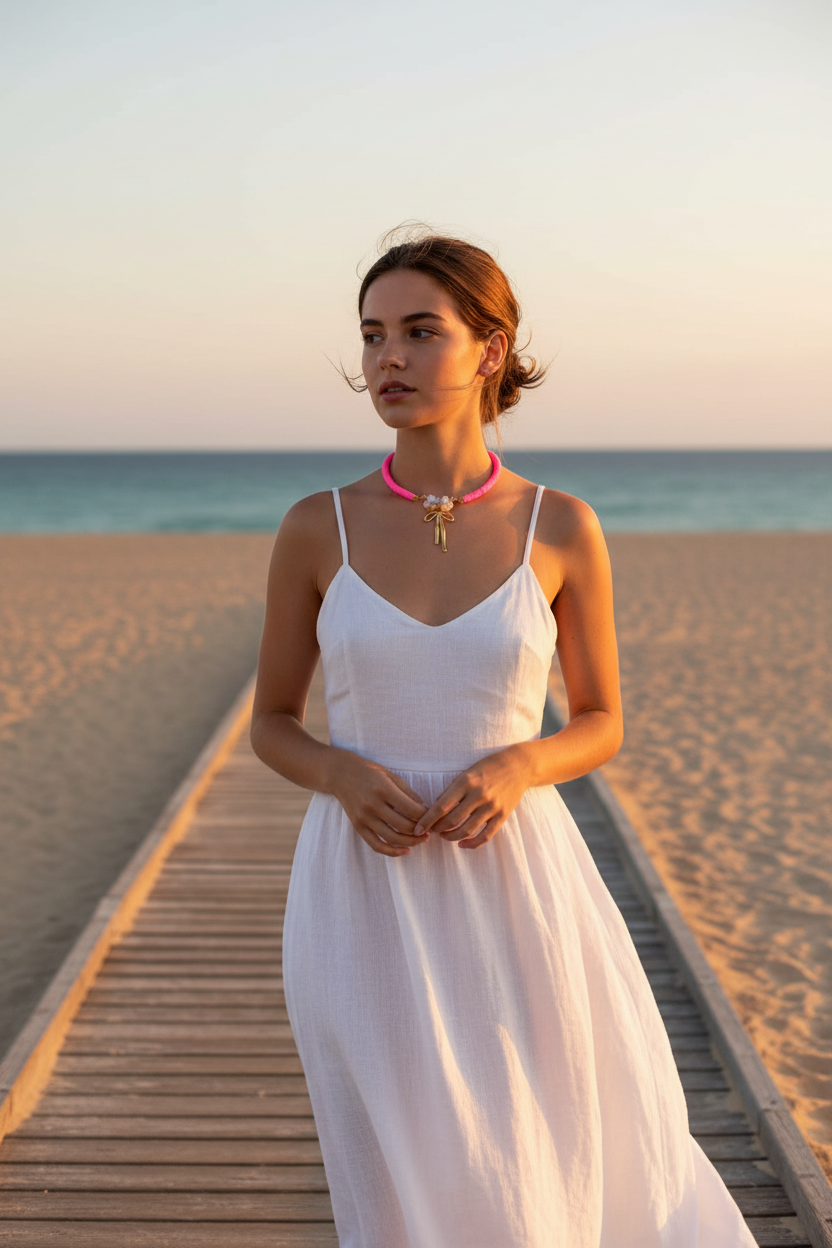 Darling Bow Necklace_ChicaChica