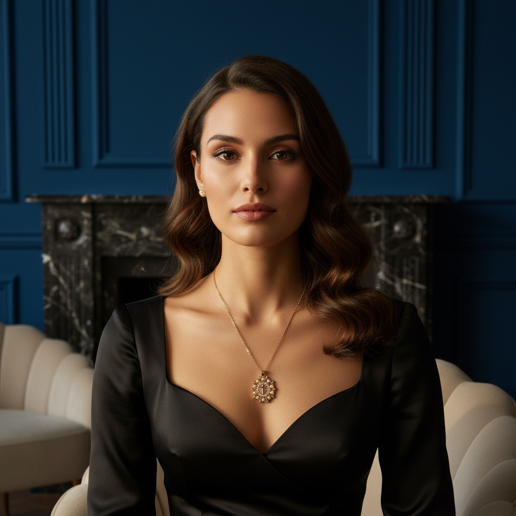 Divine Pearl Cross Necklace_ChicaChica