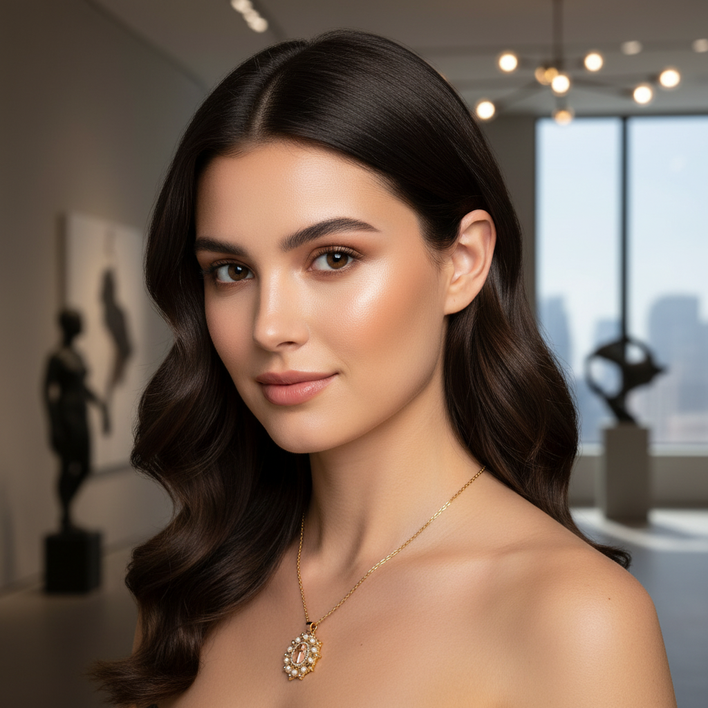 Divine Pearl Cross Necklace_ChicaChica