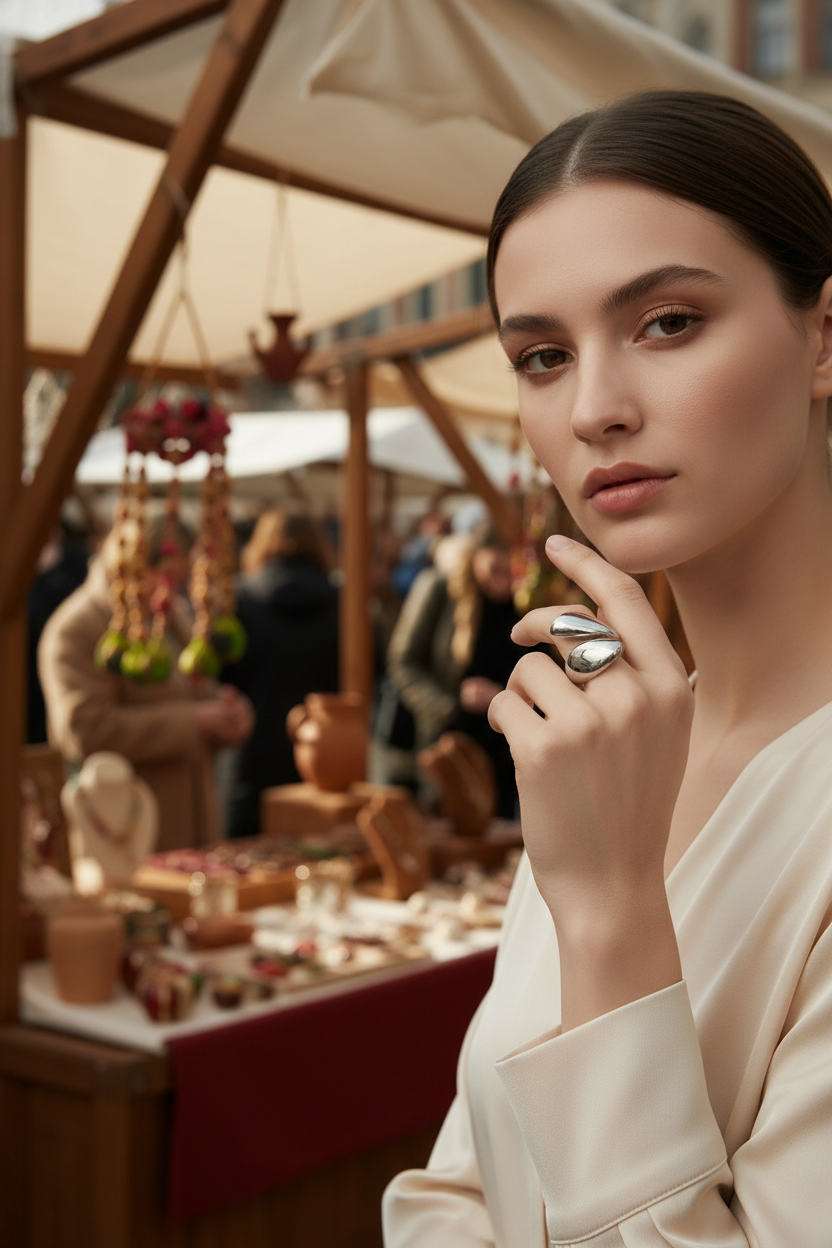 Droplet Ring_ Silver_ChicaChica