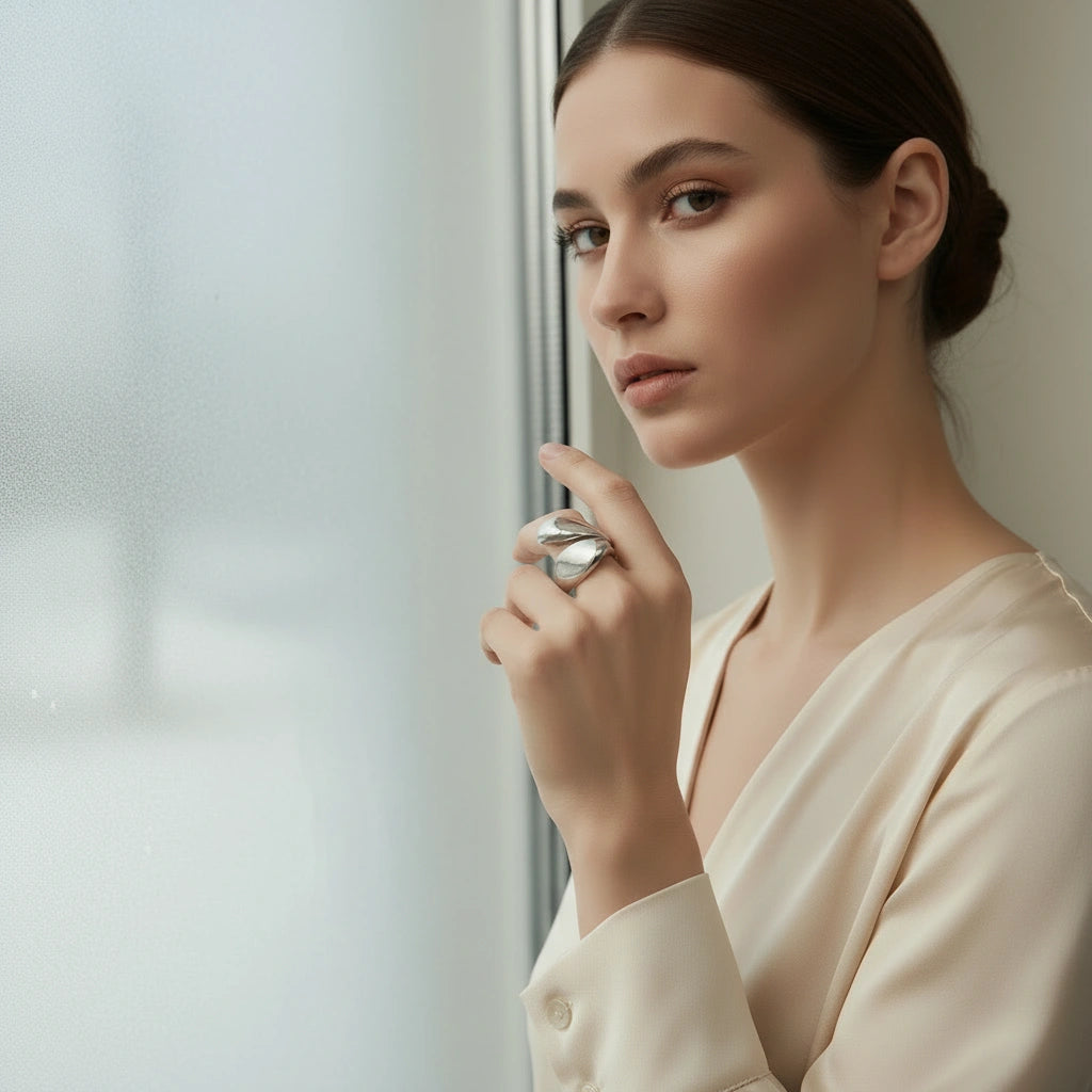 Droplet Ring_ Silver_ChicaChica