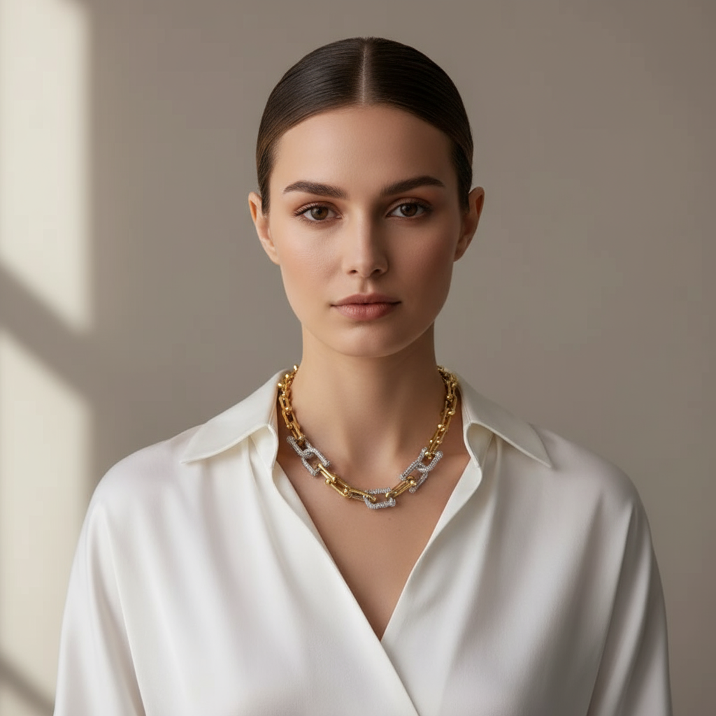 Dual Radiance Link Necklace_ChicaChica