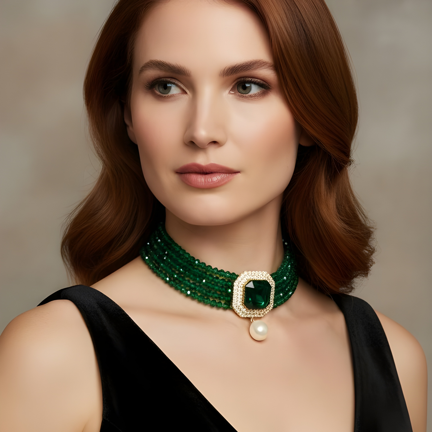 Emerald Majesty Choker_ChicaChica