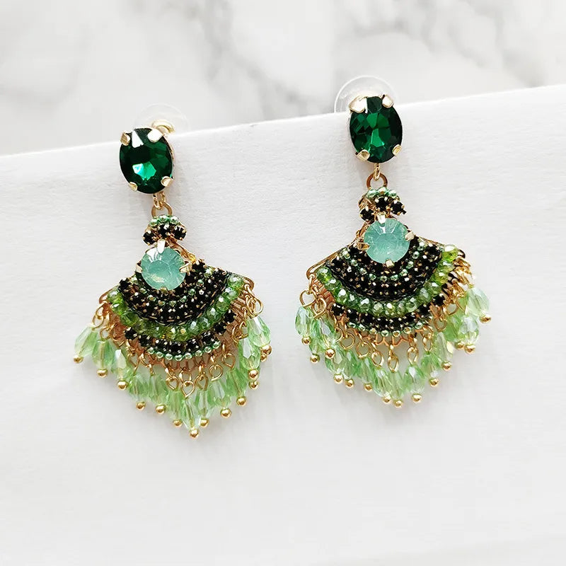  Emerald Mirage Earrings_ChicaChica