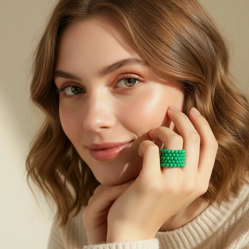 Emerald Pop Ring_ChicaChica 