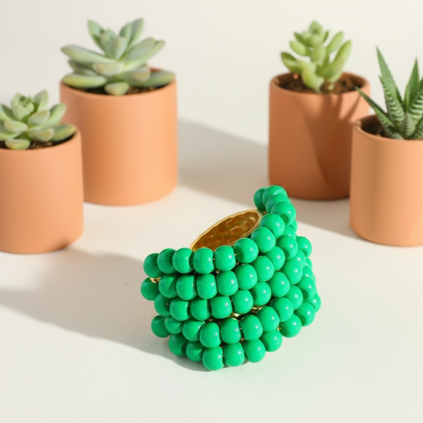 Emerald Pop Ring_ChicaChica 