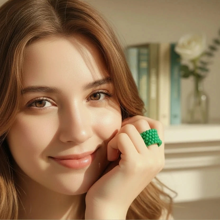 Emerald Pop Ring_ChicaChica 