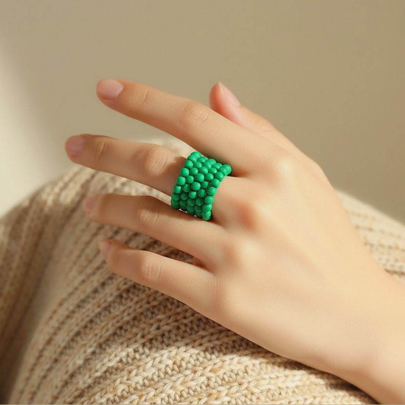 Emerald Pop Ring_ChicaChica 