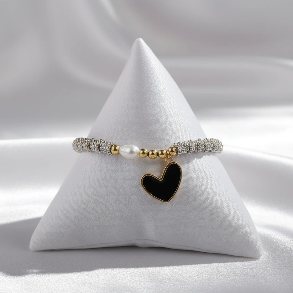 Endless Promise Noir Heart Bracelet_ChicaChica